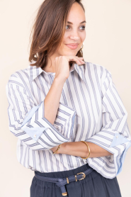 March23 |  Poplin striped blouse Gabby | white | Picture 9