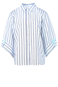 March23 |  Poplin striped blouse Gabby | white | Picture 1