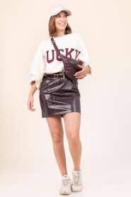 March23 |  Faux croco mini skirt Cerelia | burgundy | Picture 3