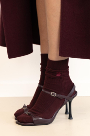 March23 :  Socks Zaira | burgundy - img2