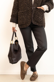 Posa | Loafer met teddy voering Boat | Bruin | Afbeelding 2