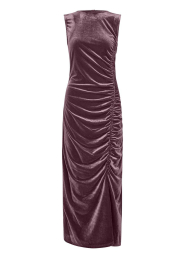 Lollys Laundry |  Stretch velvet maxi dress Luton | burgundy | Picture 1
