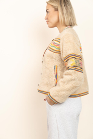 Lollys Laundry |  Teddy jacket with embroidery Siri | beige | Picture 6