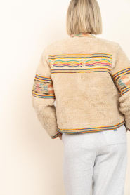 Lollys Laundry |  Teddy jacket with embroidery Siri | beige | Picture 7