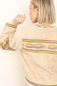 Lollys Laundry |  Teddy jacket with embroidery Siri | beige | Picture 10