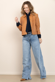 Est'Seven |  Blouse with tie Emely | blue | Picture 3