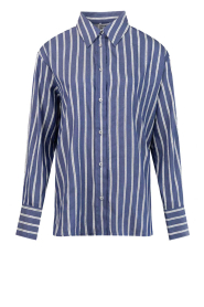 Est'Seven |  Striped blouse Menn | blue | Picture 1