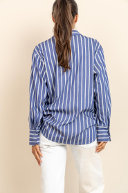 Est'Seven |  Striped blouse Menn | blue | Picture 7
