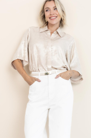 Est'Seven |  Shiny blouse Alijah | gold | Picture 4