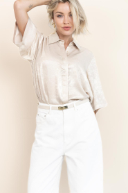 Est'Seven |  Shiny blouse Alijah | gold | Picture 6