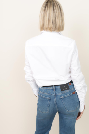 Est'Seven :  Poplin blouse Deb | white - img8