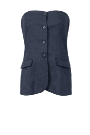 Est'Seven |  Bustier with buttons Hailey | blue | Picture 1
