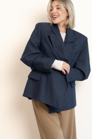 Est'Seven |  Luxe oversized blazer Elle | blue | Picture 4