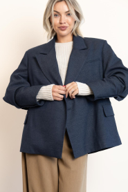Est'Seven |  Luxe oversized blazer Elle | blue | Picture 2