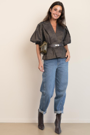 Est'Seven |  Jacket with puffed sleeves Elanora | brown | Picture 3