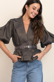 Est'Seven |  Jacket with puffed sleeves Elanora | brown | Picture 5