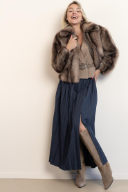Est'Seven |  Plissé skirt Pleasse | blue | Picture 9