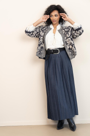 Est'Seven |  Plissé skirt Pleasse | blue | Picture 6