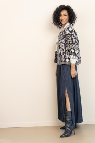 Est'Seven |  Plissé skirt Pleasse | blue | Picture 7