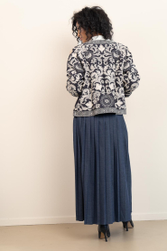 Est'Seven |  Plissé skirt Pleasse | blue | Picture 8