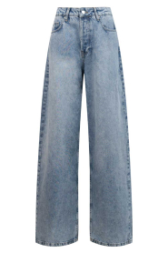 Est'Seven |  Non stretch wide leg jeans Evi | blue | Picture 1