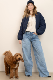 Est'Seven |  Non stretch wide leg jeans Evi | blue | Picture 3