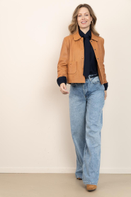 Est'Seven |  Non stretch wide leg jeans Evi | blue | Picture 5