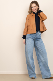 Est'Seven |  Non stretch wide leg jeans Evi | blue | Picture 6