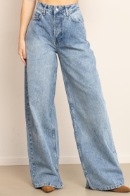 Est'Seven |  Non stretch wide leg jeans Evi | blue | Picture 7