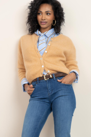 American Vintage |  Soft alpaca cardigan Vitow | camel | Picture 2