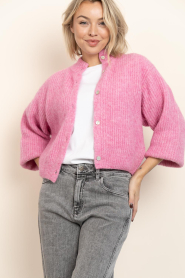 American Vintage |  Knitted cardigan East | pink | Picture 4