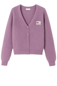 American Vintage |  Cardigan with buttons Nenybay | purple | Picture 1