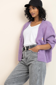 American Vintage |  Cardigan with buttons Nenybay | purple | Picture 4