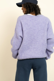 American Vintage |  Oversized knitted sweater East | purple | Picture 7