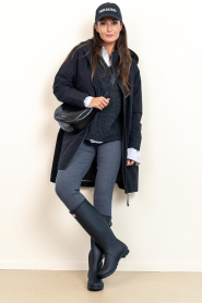 American Vintage |  Sweater with V-neck East | grey | Picture 3