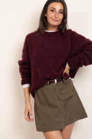 American Vintage |  Soft alpaca sweater Vitow | burgundy | Picture 5