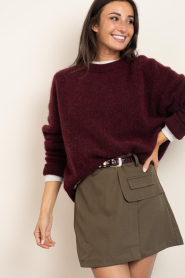 American Vintage |  Soft alpaca sweater Vitow | burgundy | Picture 2