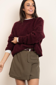 American Vintage |  Soft alpaca sweater Vitow | burgundy | Picture 4