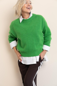 American Vintage |  Soft alpaca sweater Vitow | green | Picture 6