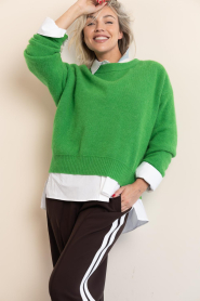 American Vintage |  Soft alpaca sweater Vitow | green | Picture 4