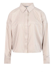 Est'Seven |  Striped blouse Annabeth | beige | Picture 1