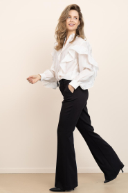 Aaiko |  Flared trousers Glenn | black | Picture 4