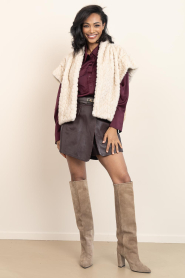Aaiko |  Faux fur waistcoat Amala | natural | Picture 4
