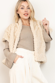 Aaiko |  Faux fur waistcoat Amala | natural | Picture 2
