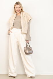 Aaiko |  Faux fur waistcoat Amala | natural | Picture 3