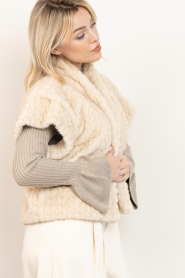 Aaiko |  Faux fur waistcoat Amala | natural | Picture 8