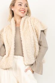 Aaiko |  Faux fur waistcoat Amala | natural | Picture 7