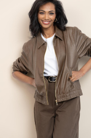 Aaiko |  Cropped jacket Ravi | dark green | Picture 9