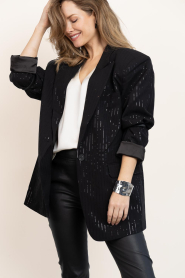 Aaiko |  Blazer with sequins Kendal | black | Picture 2