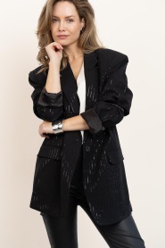 Aaiko |  Blazer with sequins Kendal | black | Picture 4